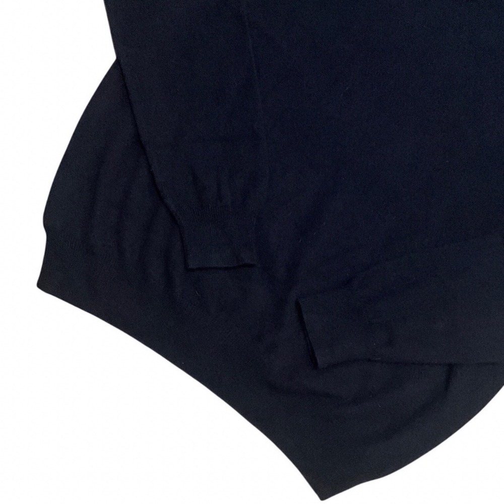 J.Crew Italian Cashmere V-Neck Sweater‎ Navy Blue Preppy Luxury Classic Men's XL - Picture 4 of 10